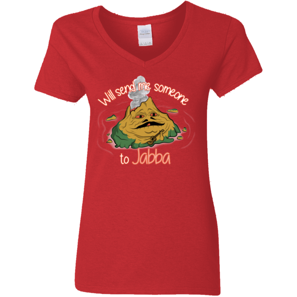 T-Shirts Red / S Jabba Women's V-Neck T-Shirt