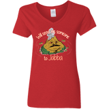 T-Shirts Red / S Jabba Women's V-Neck T-Shirt