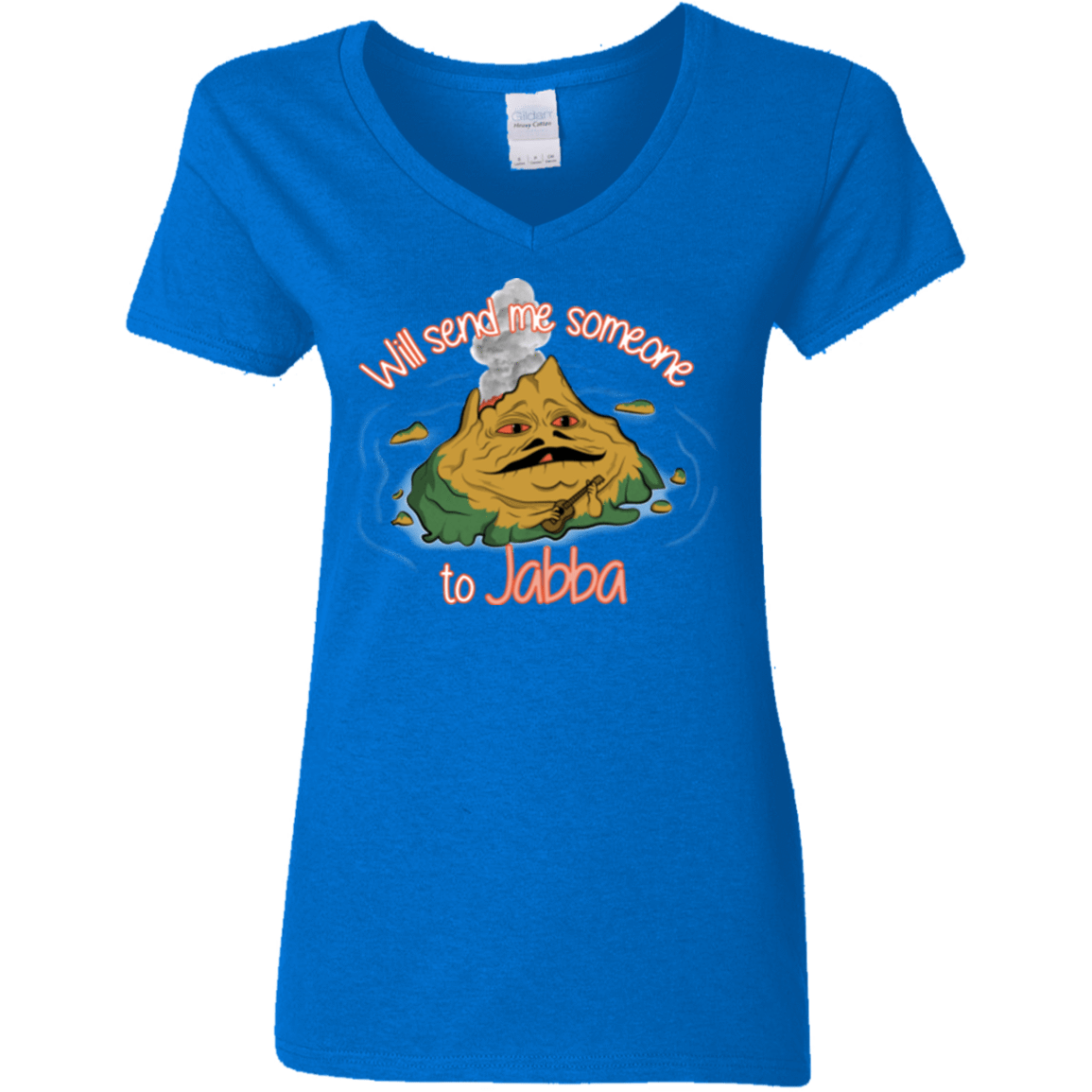 T-Shirts Royal / S Jabba Women's V-Neck T-Shirt