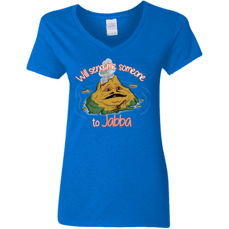 T-Shirts Royal / S Jabba Women's V-Neck T-Shirt