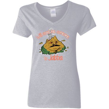 T-Shirts Sport Grey / S Jabba Women's V-Neck T-Shirt