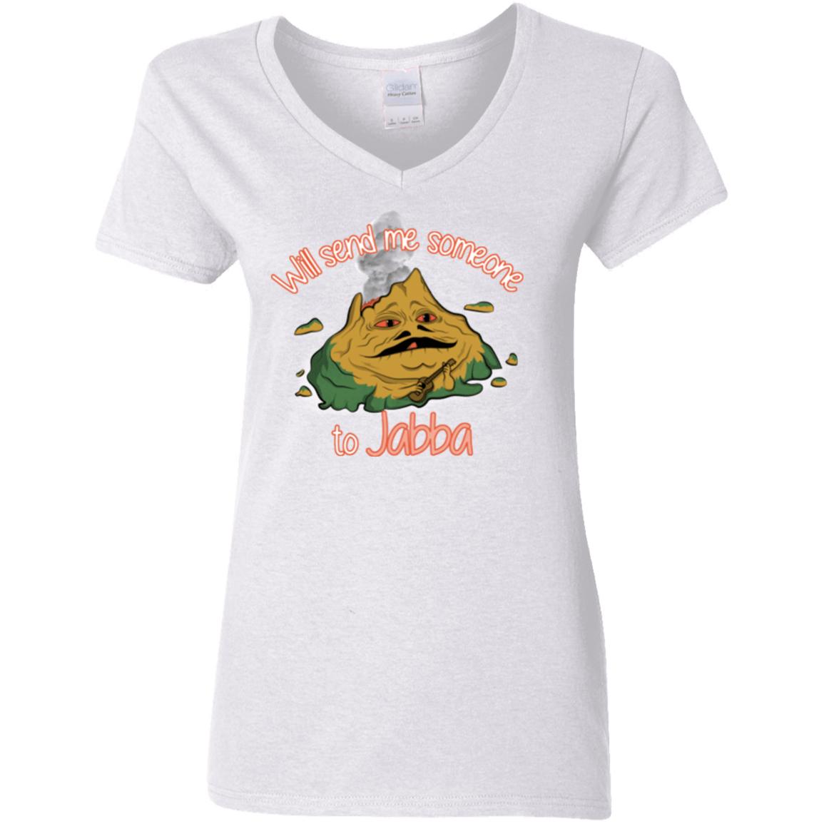 T-Shirts White / S Jabba Women's V-Neck T-Shirt