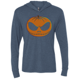 T-Shirts Indigo / X-Small Jack O'Lantern Triblend Long Sleeve Hoodie Tee