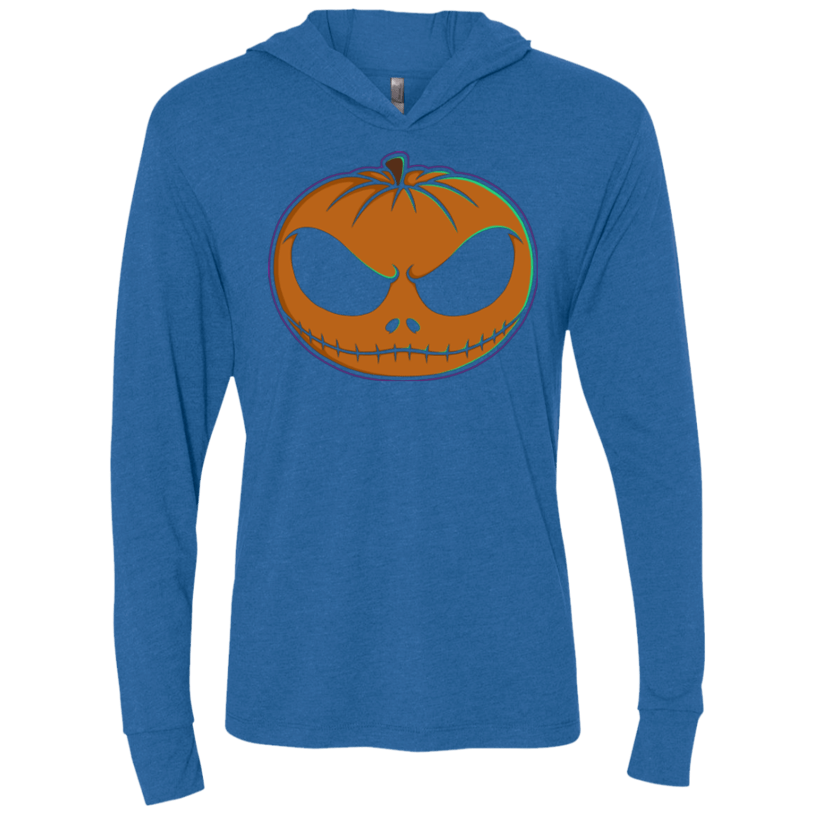 T-Shirts Vintage Royal / X-Small Jack O'Lantern Triblend Long Sleeve Hoodie Tee