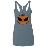 T-Shirts Indigo / X-Small Jack O Lantern Women's Triblend Racerback Tank