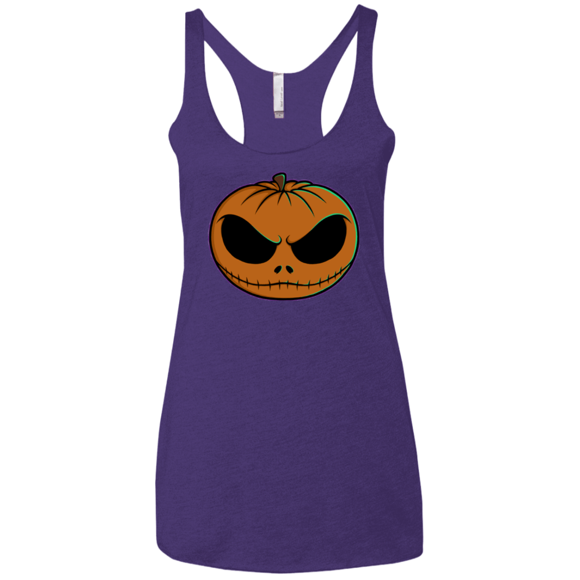T-Shirts Purple / X-Small Jack O Lantern Women's Triblend Racerback Tank