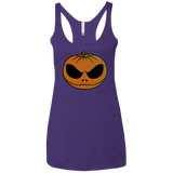T-Shirts Purple / X-Small Jack O Lantern Women's Triblend Racerback Tank