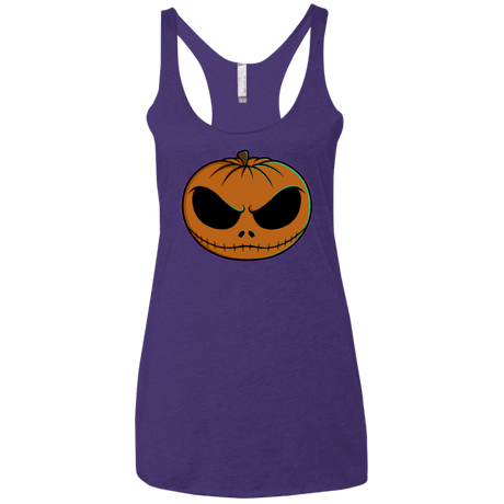 T-Shirts Purple / X-Small Jack O Lantern Women's Triblend Racerback Tank