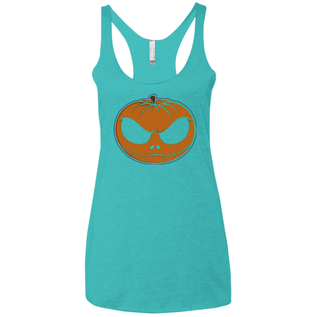 T-Shirts Tahiti Blue / X-Small Jack O'Lantern Women's Triblend Racerback Tank
