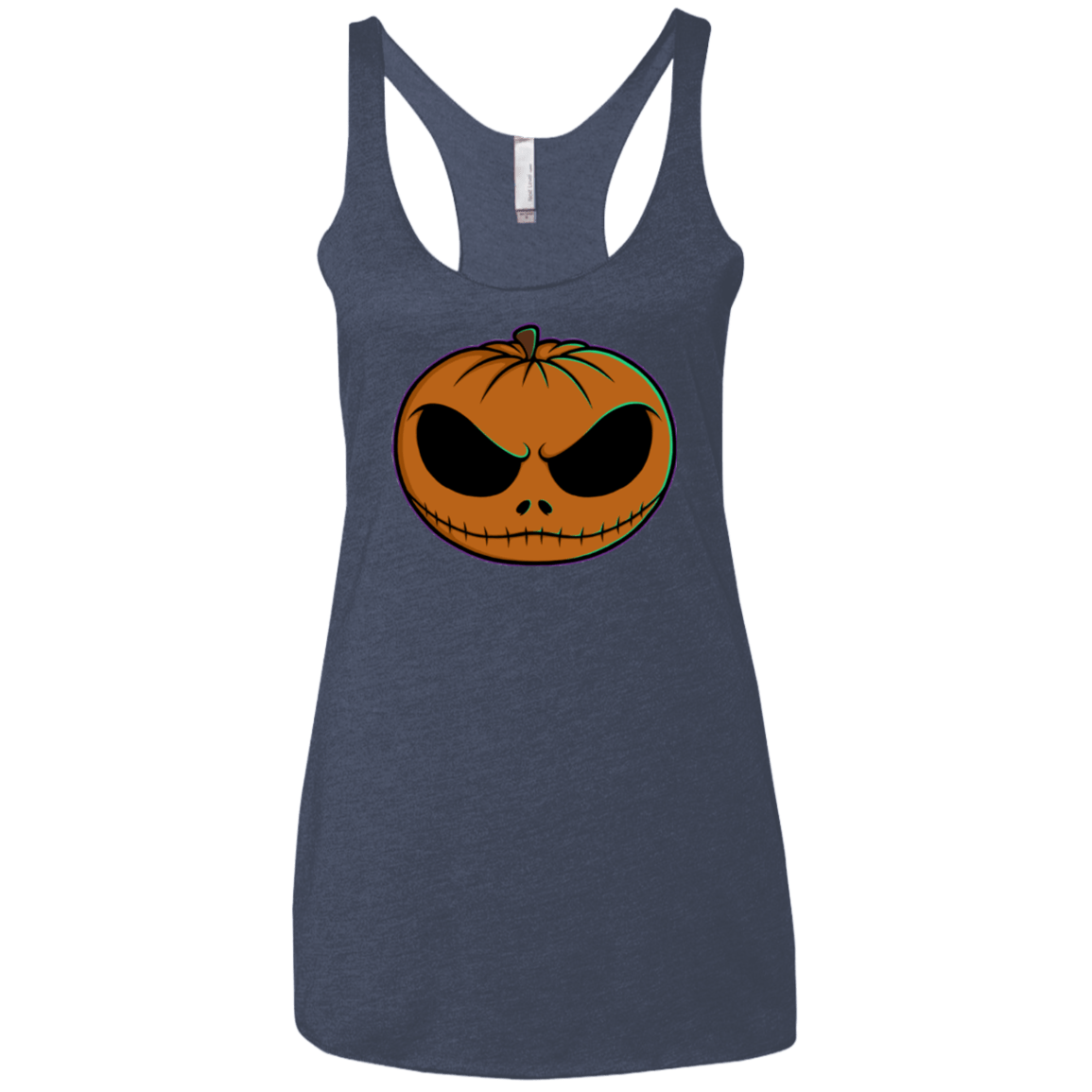 T-Shirts Vintage Navy / X-Small Jack O Lantern Women's Triblend Racerback Tank