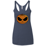 T-Shirts Vintage Navy / X-Small Jack O Lantern Women's Triblend Racerback Tank
