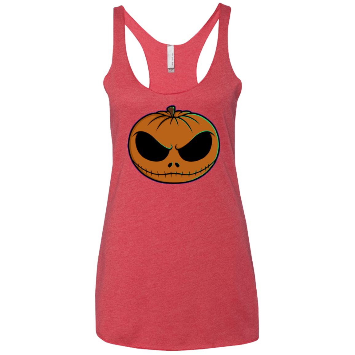 T-Shirts Vintage Red / X-Small Jack O Lantern Women's Triblend Racerback Tank