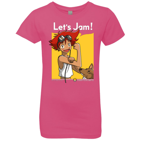 T-Shirts Hot Pink / YXS JAMMING WITH EDWARD Girls Premium T-Shirt