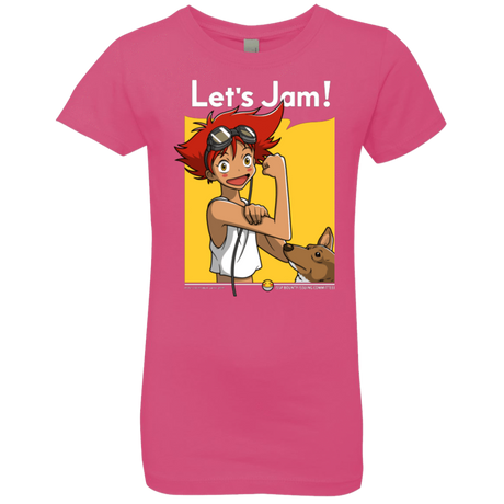 T-Shirts Hot Pink / YXS JAMMING WITH EDWARD Girls Premium T-Shirt