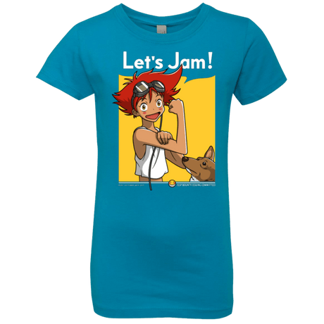 T-Shirts Turquoise / YXS JAMMING WITH EDWARD Girls Premium T-Shirt