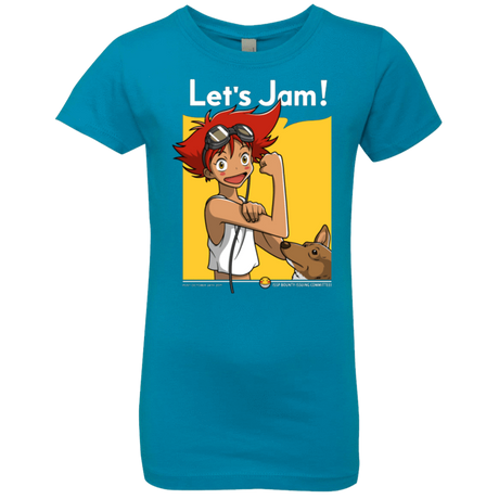 T-Shirts Turquoise / YXS JAMMING WITH EDWARD Girls Premium T-Shirt