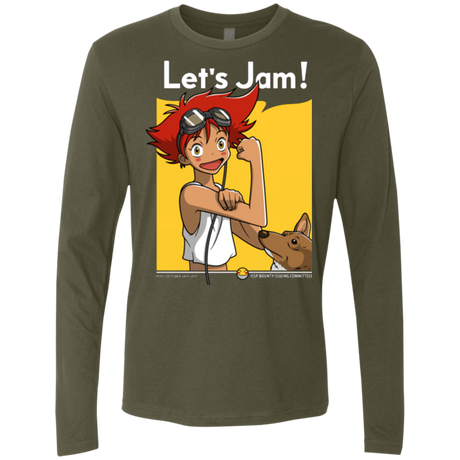 T-Shirts Military Green / Small JAMMING WITH EDWARD Men's Premium Long Sleeve