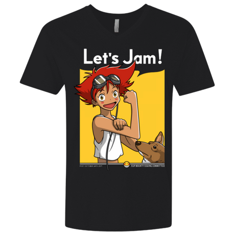 T-Shirts Black / X-Small JAMMING WITH EDWARD Men's Premium V-Neck