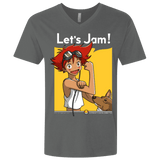 T-Shirts Heavy Metal / X-Small JAMMING WITH EDWARD Men's Premium V-Neck