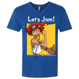 T-Shirts Royal / X-Small JAMMING WITH EDWARD Men's Premium V-Neck