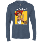 T-Shirts Indigo / X-Small JAMMING WITH EDWARD Triblend Long Sleeve Hoodie Tee