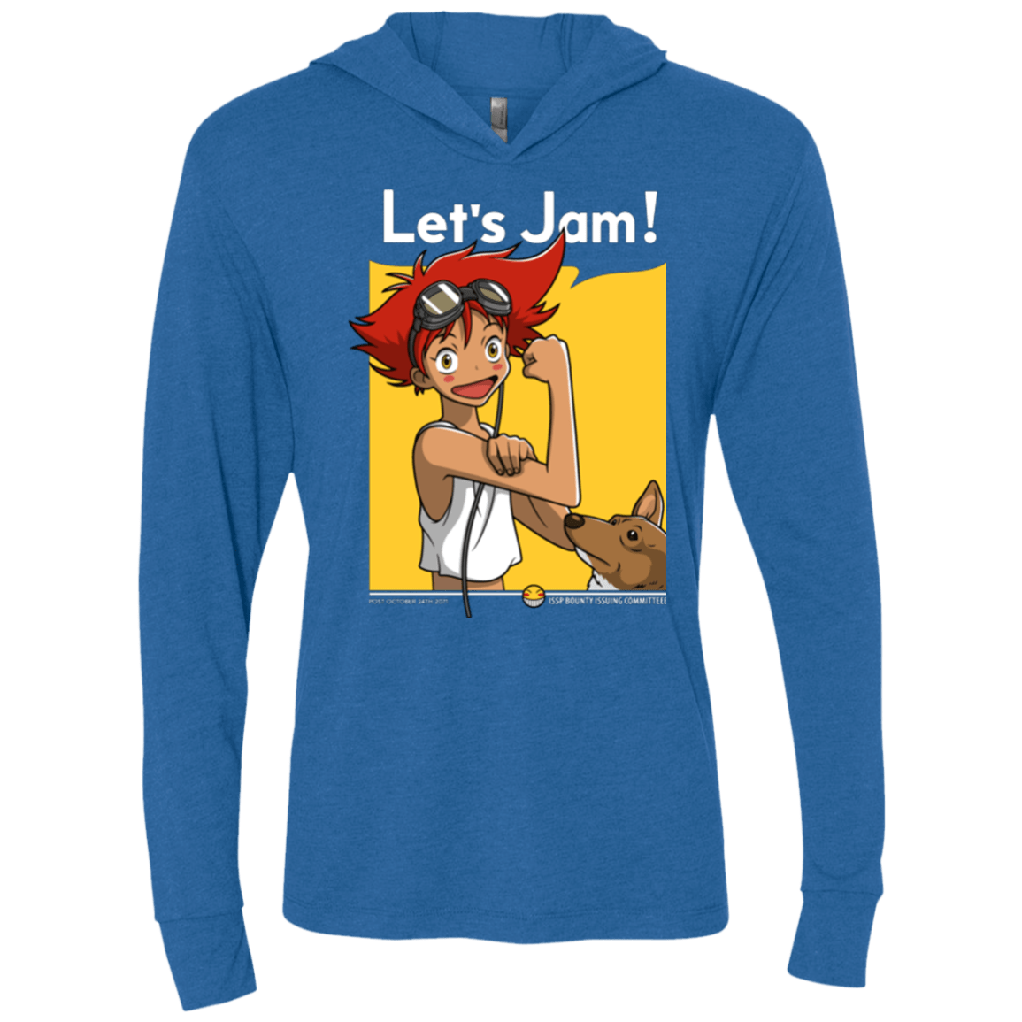 T-Shirts Vintage Royal / X-Small JAMMING WITH EDWARD Triblend Long Sleeve Hoodie Tee