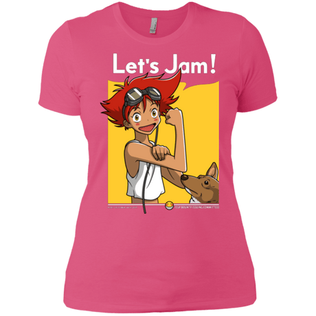 T-Shirts Hot Pink / X-Small JAMMING WITH EDWARD Women's Premium T-Shirt