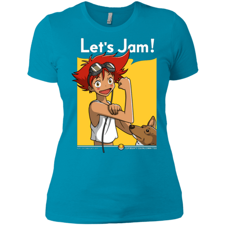 T-Shirts Turquoise / X-Small JAMMING WITH EDWARD Women's Premium T-Shirt