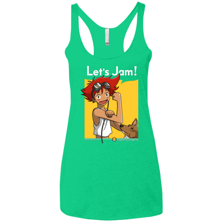 T-Shirts Envy / X-Small JAMMING WITH EDWARD Women's Triblend Racerback Tank