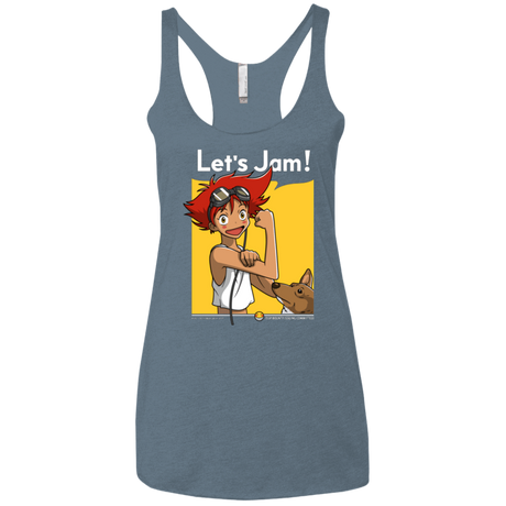 T-Shirts Indigo / X-Small JAMMING WITH EDWARD Women's Triblend Racerback Tank