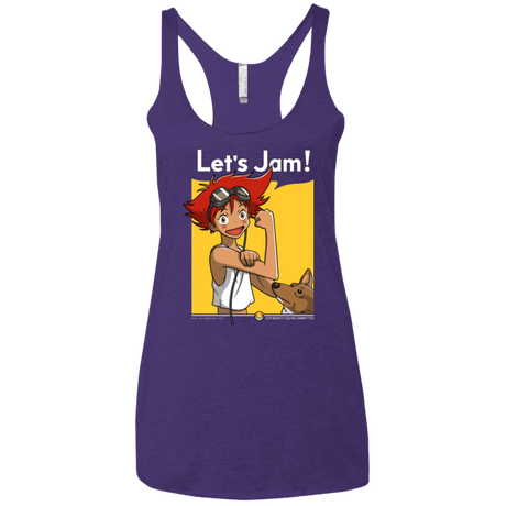 T-Shirts Purple / X-Small JAMMING WITH EDWARD Women's Triblend Racerback Tank
