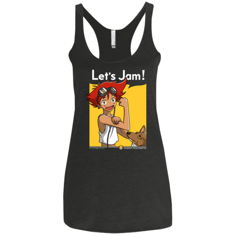 T-Shirts Vintage Black / X-Small JAMMING WITH EDWARD Women's Triblend Racerback Tank