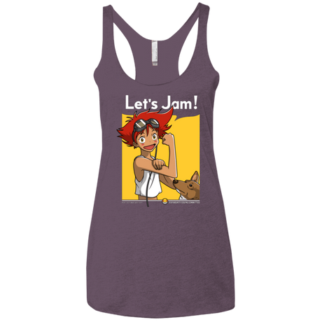 T-Shirts Vintage Purple / X-Small JAMMING WITH EDWARD Women's Triblend Racerback Tank