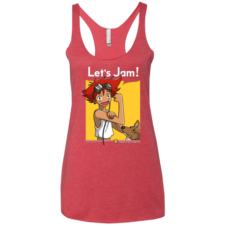 T-Shirts Vintage Red / X-Small JAMMING WITH EDWARD Women's Triblend Racerback Tank