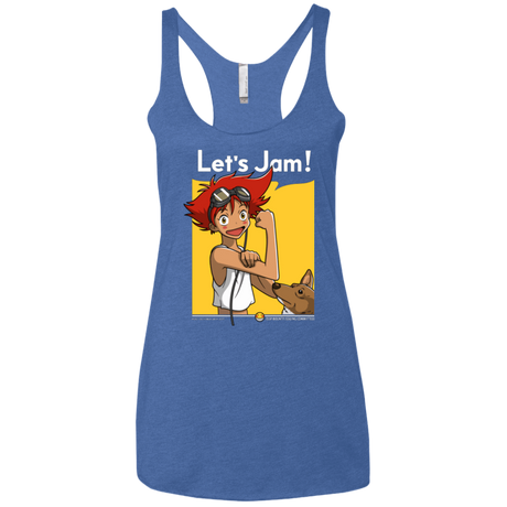 T-Shirts Vintage Royal / X-Small JAMMING WITH EDWARD Women's Triblend Racerback Tank