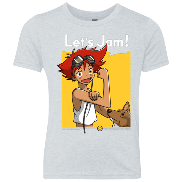 T-Shirts Heather White / YXS JAMMING WITH EDWARD Youth Triblend T-Shirt