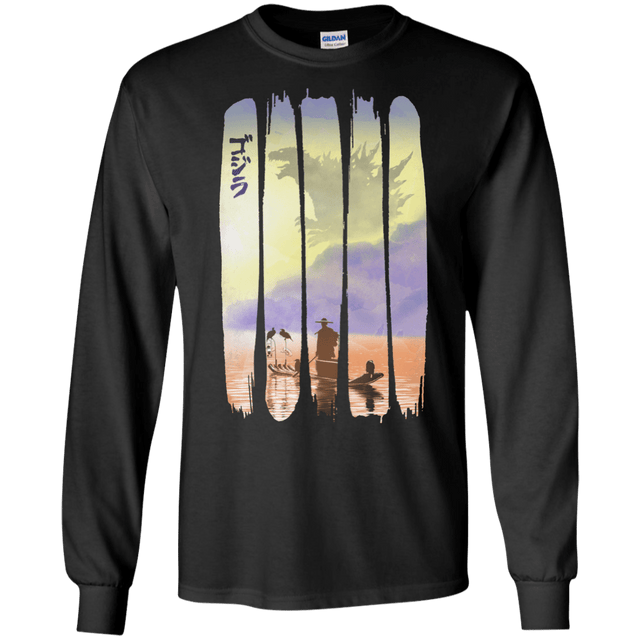 T-Shirts Black / S Japanese Kaiju Men's Long Sleeve T-Shirt