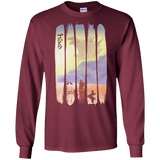 T-Shirts Maroon / S Japanese Kaiju Men's Long Sleeve T-Shirt