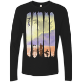 T-Shirts Black / S Japanese Kaiju Men's Premium Long Sleeve