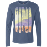 T-Shirts Indigo / S Japanese Kaiju Men's Premium Long Sleeve
