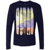 T-Shirts Midnight Navy / S Japanese Kaiju Men's Premium Long Sleeve