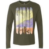 T-Shirts Military Green / S Japanese Kaiju Men's Premium Long Sleeve