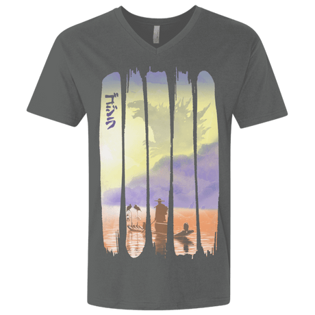 T-Shirts Heavy Metal / X-Small Japanese Kaiju Men's Premium V-Neck