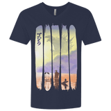 T-Shirts Midnight Navy / X-Small Japanese Kaiju Men's Premium V-Neck