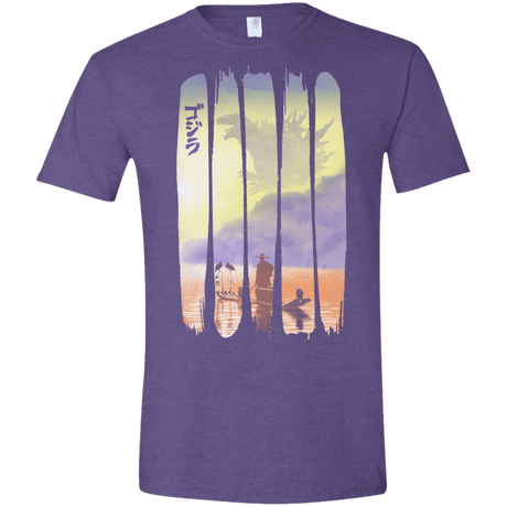 T-Shirts Heather Purple / S Japanese Kaiju Men's Semi-Fitted Softstyle