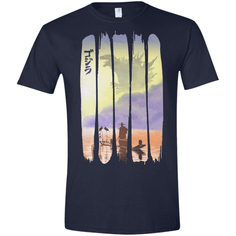 T-Shirts Navy / X-Small Japanese Kaiju Men's Semi-Fitted Softstyle