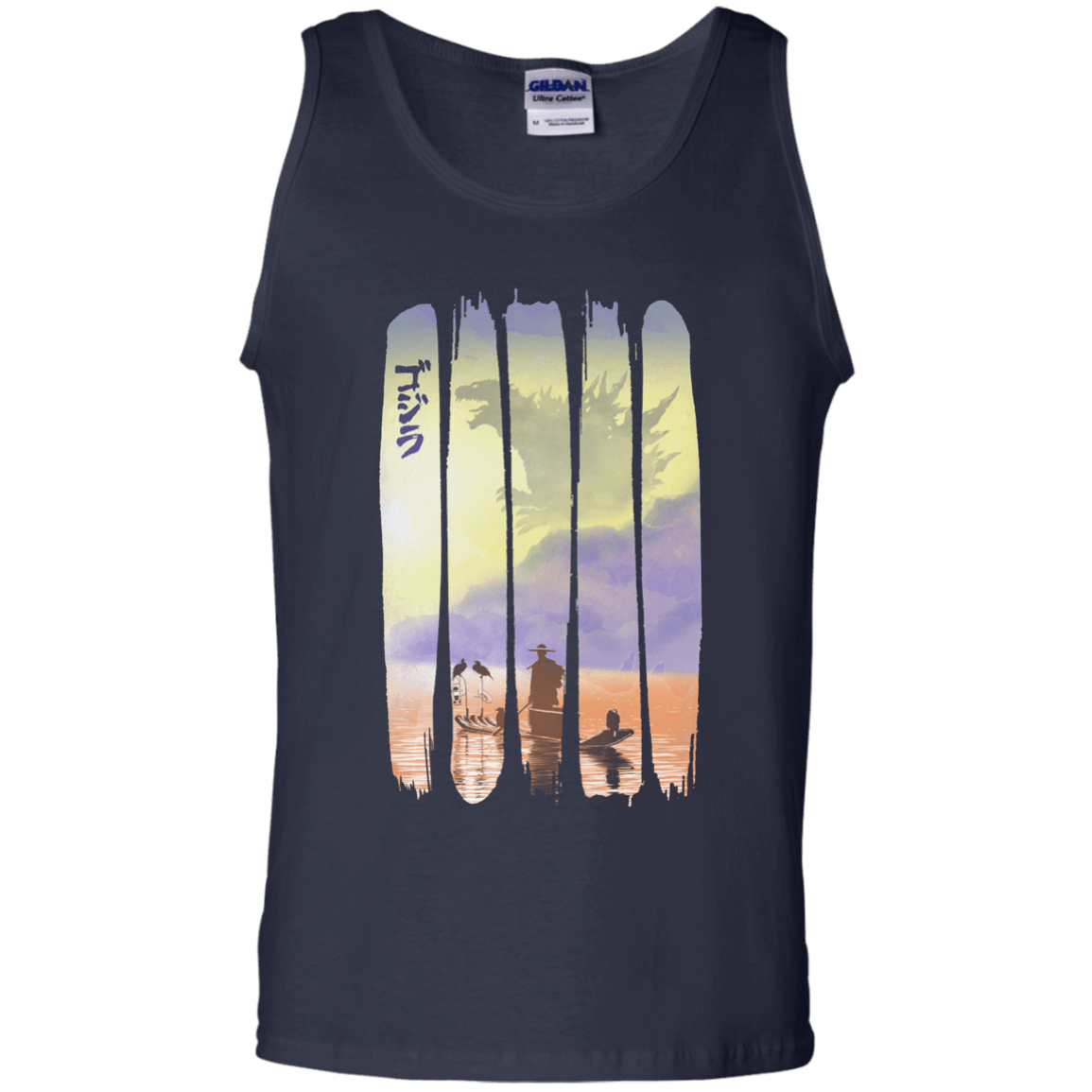 T-Shirts Navy / S Japanese Kaiju Men's Tank Top