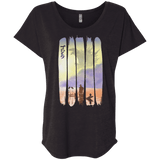 T-Shirts Vintage Black / X-Small Japanese Kaiju Triblend Dolman Sleeve