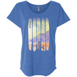 T-Shirts Vintage Royal / X-Small Japanese Kaiju Triblend Dolman Sleeve