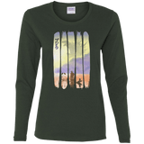 T-Shirts Forest / S Japanese Kaiju Women's Long Sleeve T-Shirt
